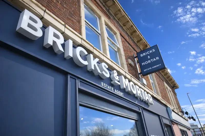 Exterior of the Bricks & Mortar estate agency office